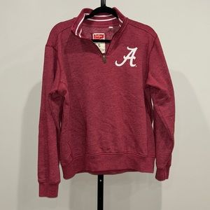 League Crimson Tide Alabama Quarter Zip Sweater Sz S